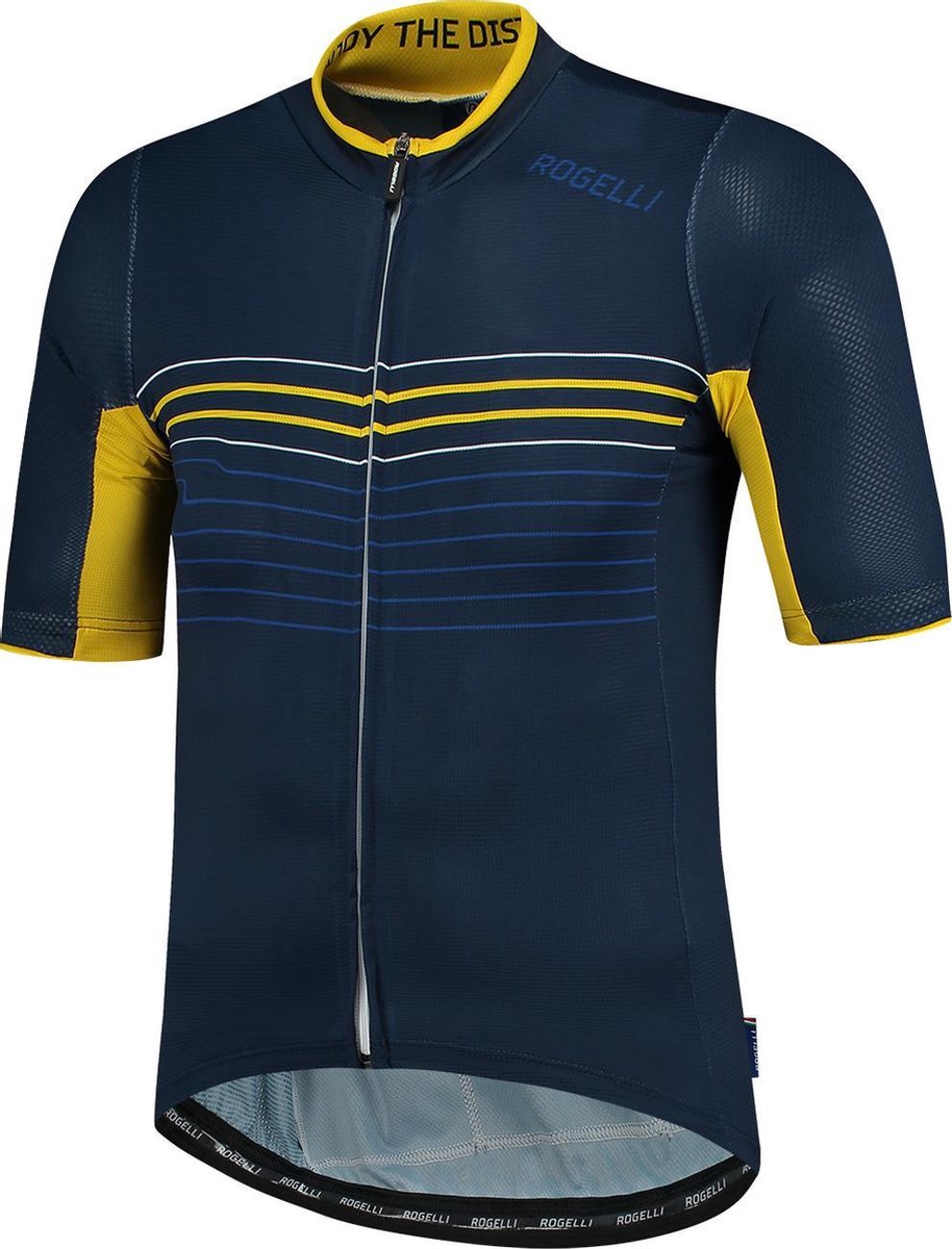 Rogelli Kalon Fietsshirt Heren - Blauw/Geel - Maat L