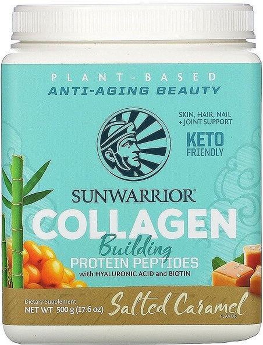 Sunwarrior - Collageen Building Protein Peptides - Salted Caramel - 500 gr