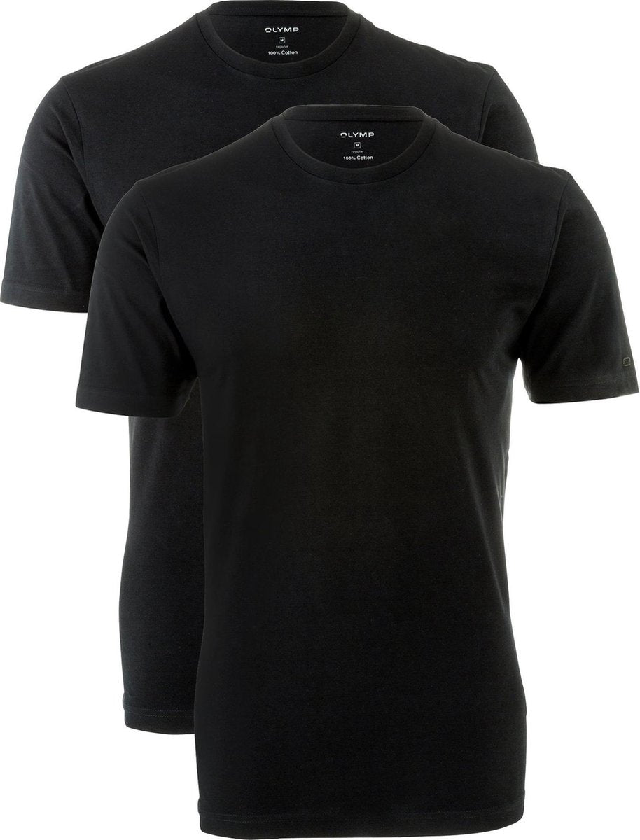 T-shirt van OLYMP (2-Pack) - O-neck - zwart