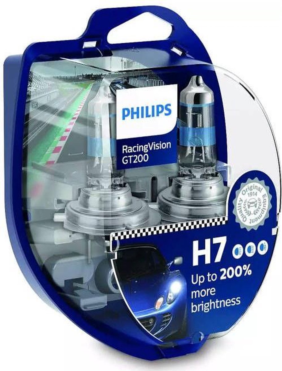 Philips Reservelampen Auto H7 Racing Vision 55w 12v 2 Stuks