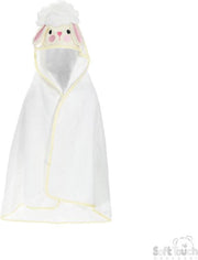 Soft Touch Badcape Lam  Junior 76 X 76 Cm Katoen Wit/geel