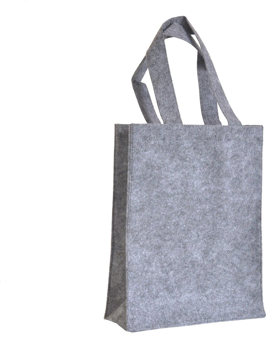 10x vilten tas Licht grijs A4