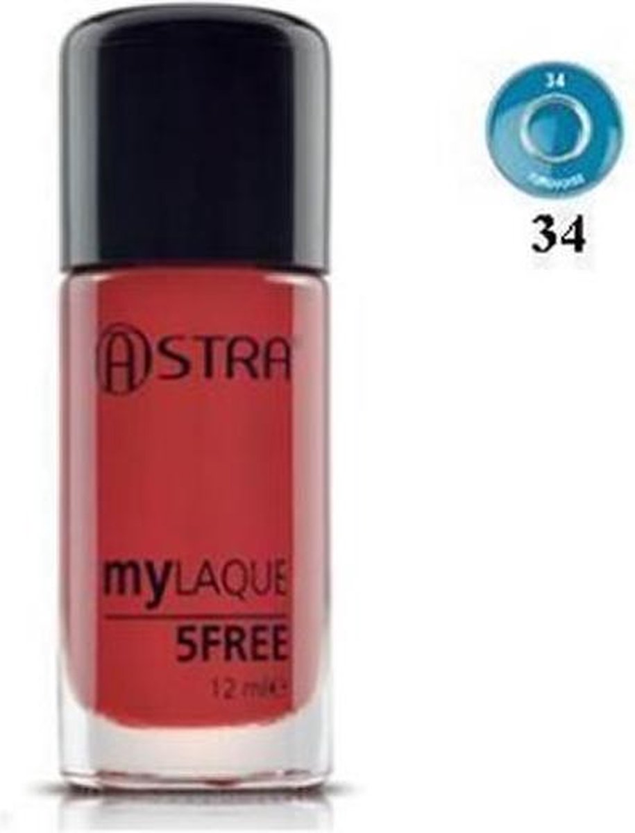 Astra My Laque 5 Free Nail Polish 12ml - 34 Turquoise