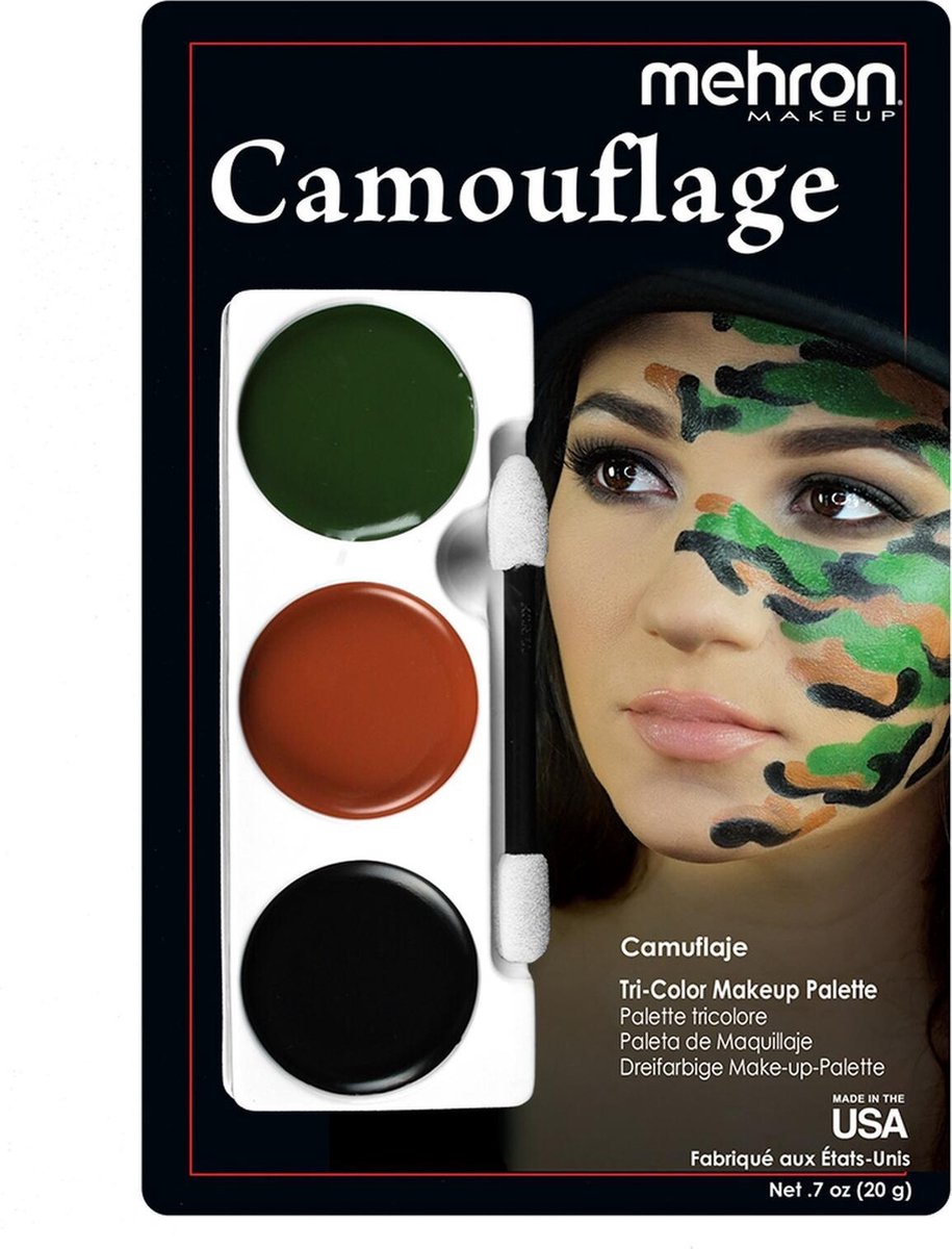 Mehron Schmink Palet met drie kleuren - Camouflage
