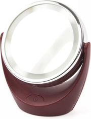 MARTA MT-2646 make-up spiegel|Ø11cm|verlichting|vergroot functie|rood