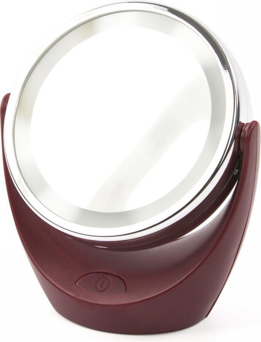 MARTA MT-2646 make-up spiegel|Ø11cm|verlichting|vergroot functie|rood