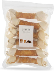Petstyleliving - Geknoopt bot met kip 20-21cm - 6 Stuks - Hondensnack