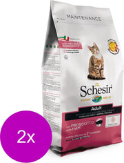 Schesir Cat Dry Adult Ham - Kattenvoer - 2 x 1.5 kg Monoprotein