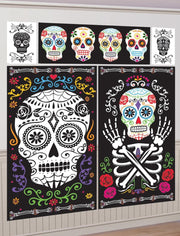 AMSCAN - 5 posters van het Mexicaanse doden festival - Decoratie > Muur-