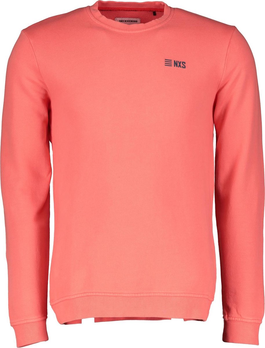 No Excess Pullover - Slim Fit - Oranje - 3XL Grote Maten