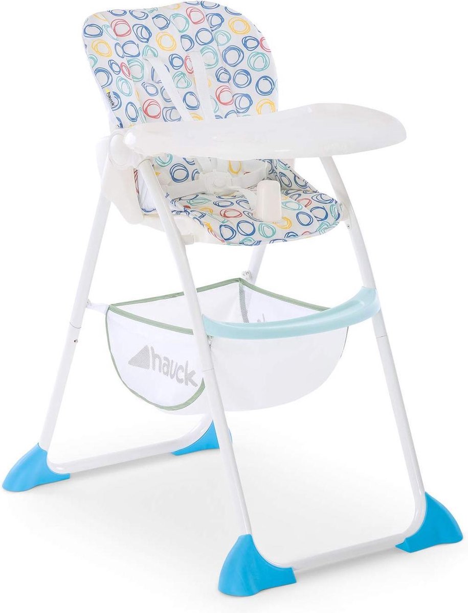 Baby EetStoel - Zinaps Sit'n vouw kinderstoel van 6 maanden met verstelbare rug en grote mand / verwijderbare diepte-verstelbare dineren / snel en klein vouwen -  (WK 02124)