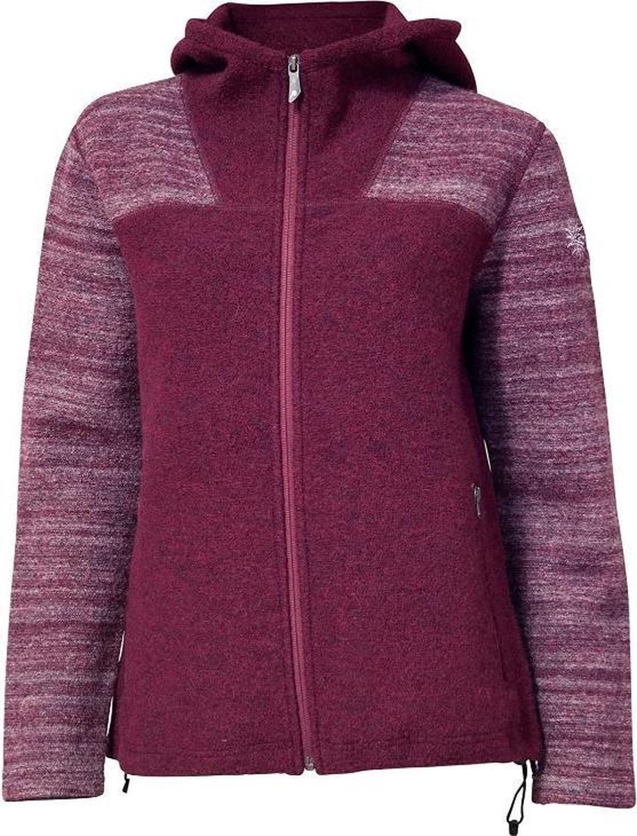 Ivanhoe Outdoorvest Annie Dames Wol Bordeaux Maat 36