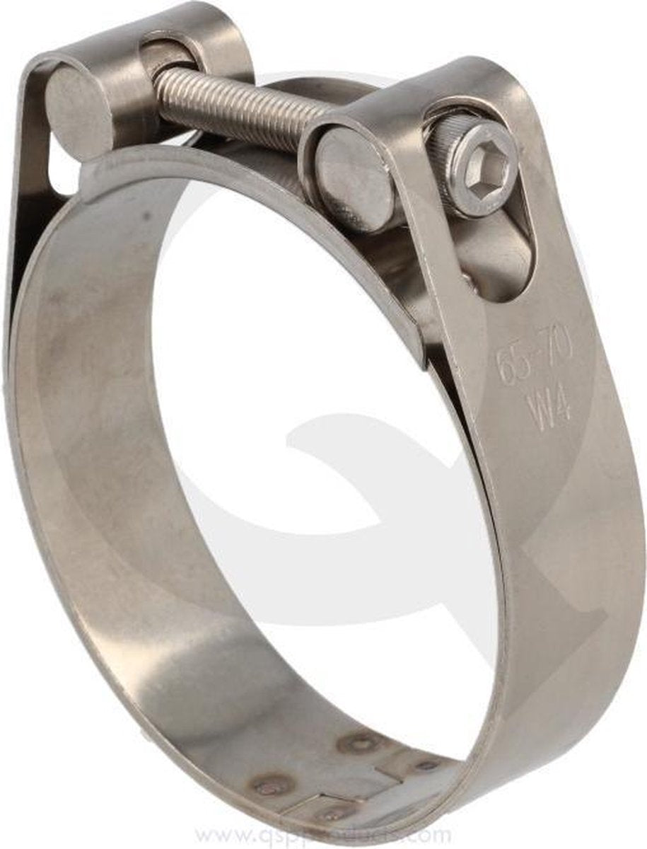 RVS slangklem T-bout W4 70 - 75 mm