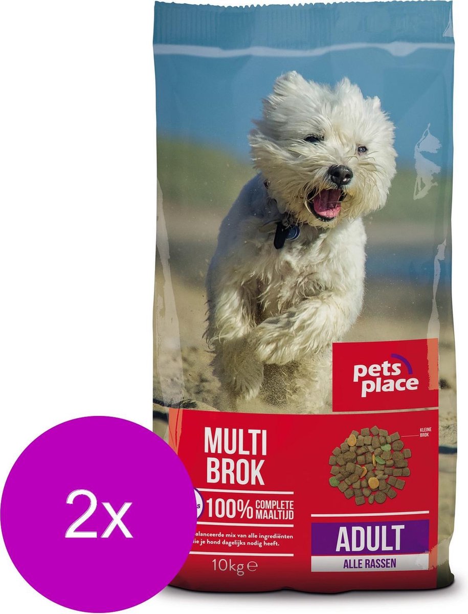 Pets Place Adult Gevogelte&Vlees - Hondenvoer - 2 x 10 kg