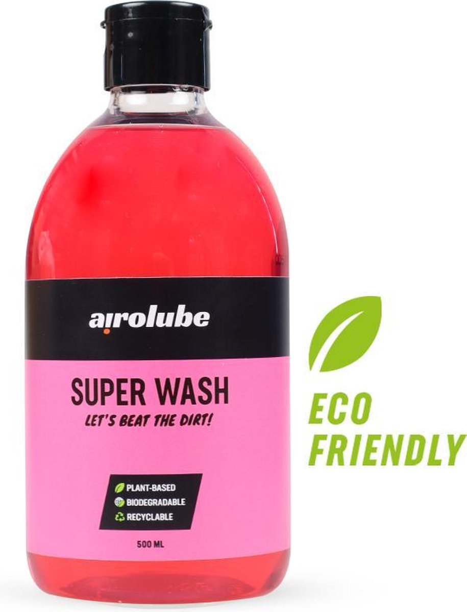Plant Based Autoshampoo / Fietsshampoo 500ml| Airolube Super Wash 500ml | Biologisch Afbreekbaar | Milieubewust schoonmaakmiddel voor voertuigen
