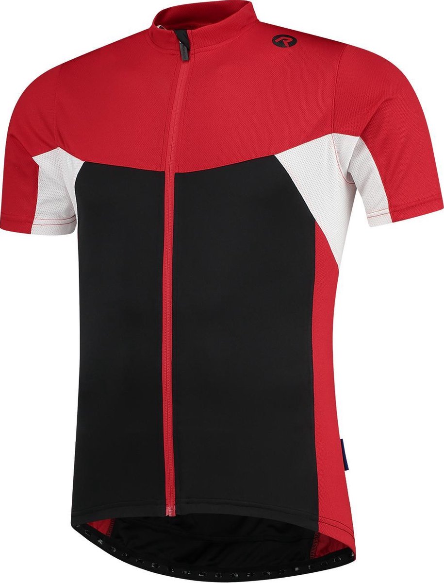 Rogelli Recco 2.0 - Fietshirt - Kids - Korte mouwen - Zwart/Rood/Wit - Maat 128/140