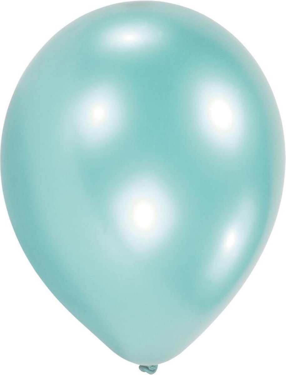 10 Latex Balloons Pearl caribbeanblue 27.5cm/11