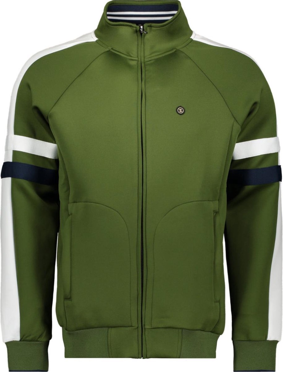 Sweat Full Zip Contrast Tw11305 Bronze Green 621
