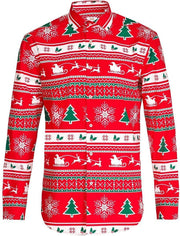 OppoSuits Winter Wonderland - Kerst Overhemd - Kerst - Maat: EU 49