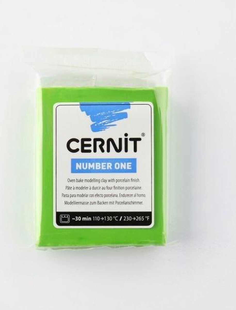 Boetseerklei - Cernit Number one 56g light green - 6 stuk