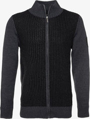 Unsigned gebreid heren vest - Zwart - Maat L
