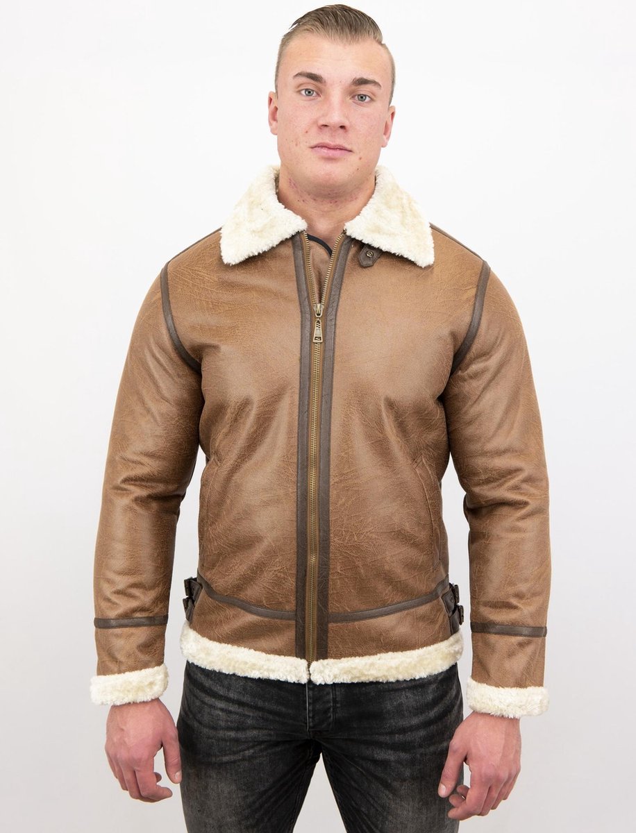 TONY BACKER Lammy Coat - Shearling jacket - Bruin - Maat: S
