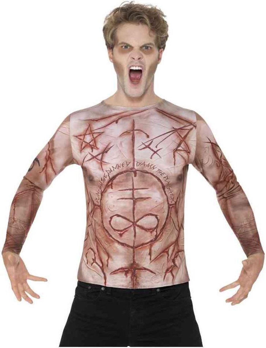 Verminkte Huid T-Shirt Flesh met opdruk | maat M