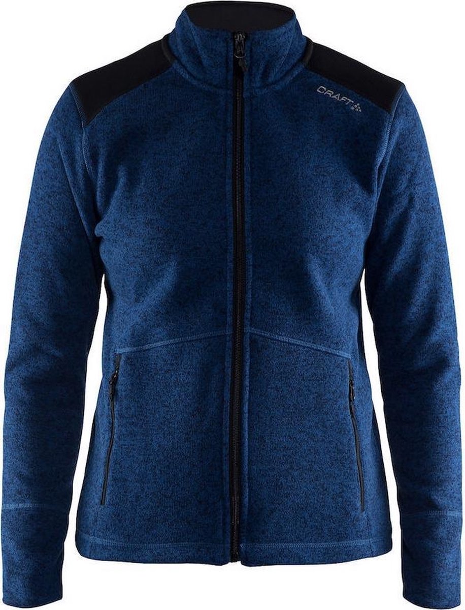 Craft Noble Zip Jacket Heavy Knit Fleece Women Blauw maat M