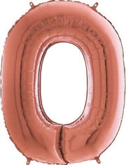 Grabo Balloons - Folieballon - Cijfer 0 - rose goud - 66cm