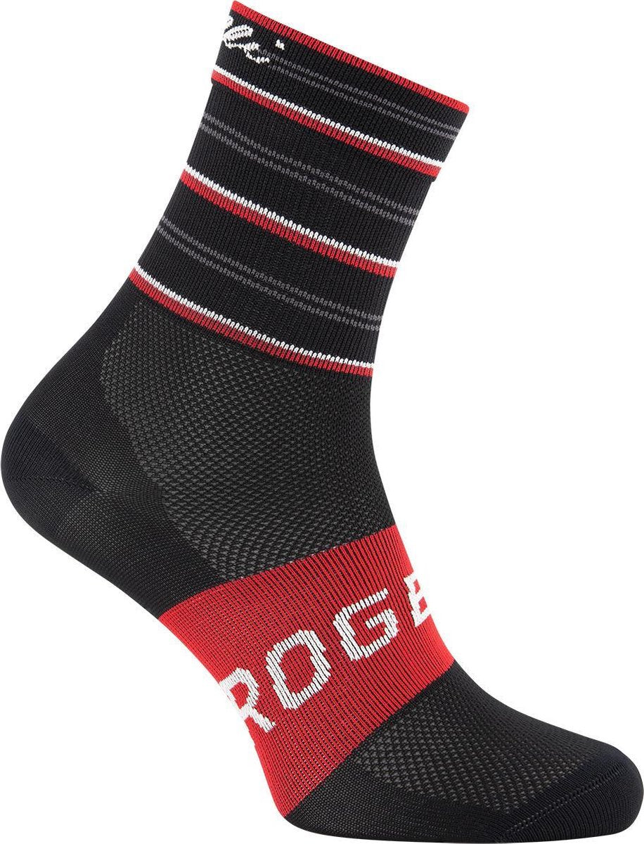 Rogelli Ds Wielersok Stripe Zwart/Rood 40-43