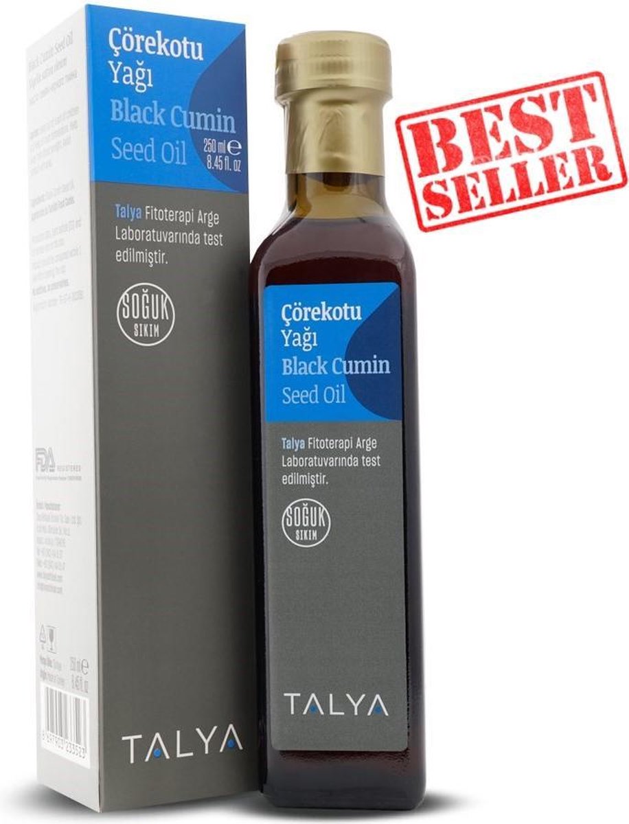 Talya Natuurlijke Zwarte Komijnzaadolie / black seed oil 250 ml