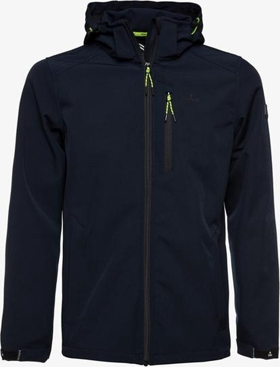 Kjelvik heren softshell jas waterafstotend - Blauw - Maat 3XL - Winddicht - Ademend materiaal