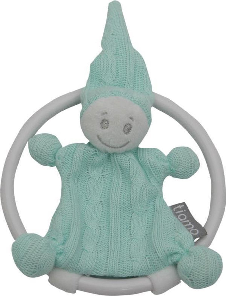 Tiamo Bijtring met Gebreid Popje voor Kinderen – 23x16cm | Ontwikkeling van de Tandjes bij Babys | Verzacht de Pijn Tijdens het Aangroeien van de Tandjes