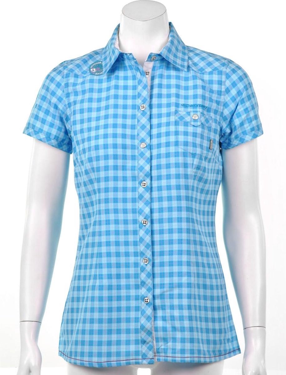 Exxtasy Dumont - Outdoorshirt -  Dames - Maat 38 - Licht blauw/Roze