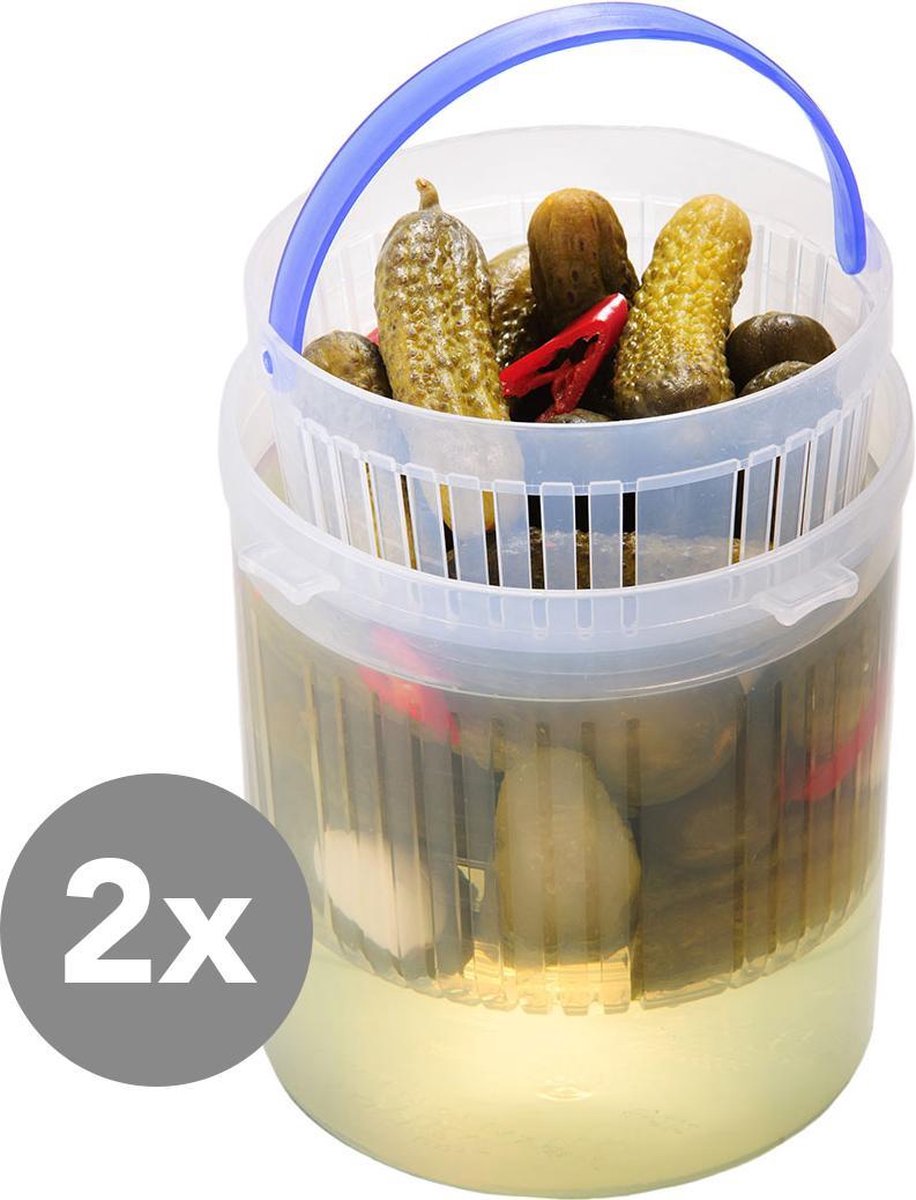 Lock&Lock Vershoudbakjes met tray | Bewaardozen voedsel - Set van 2 stuks - 1