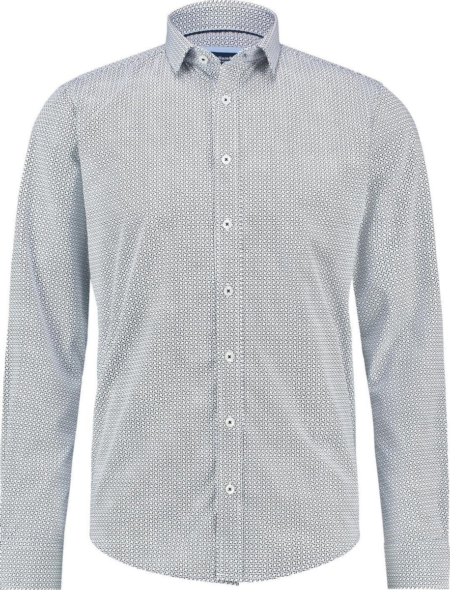Haze&Finn Overhemd Print Wit (MC13-0100-03 - WhiteKubed)