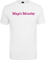 Urban Classics Dames Tshirt -M- Magic Monday Slogan Wit