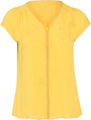 Blouse in viscose met reliëfborduurwerk