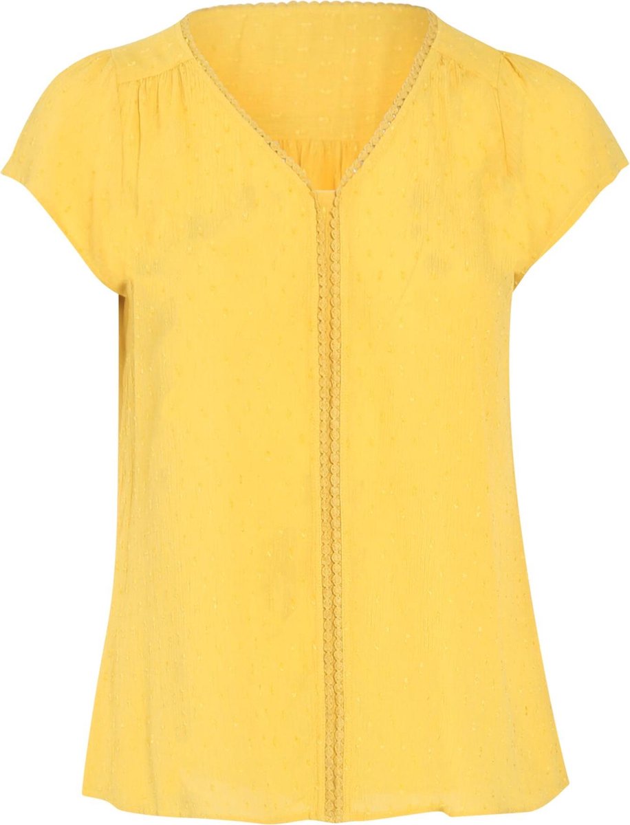 Blouse in viscose met reliëfborduurwerk