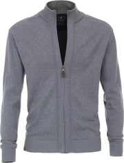 Redmond heren vest katoen - grijs/blauw melange -  Maat: 3XL