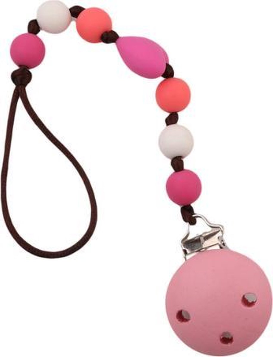 Baby speenkoord - speenketting roze