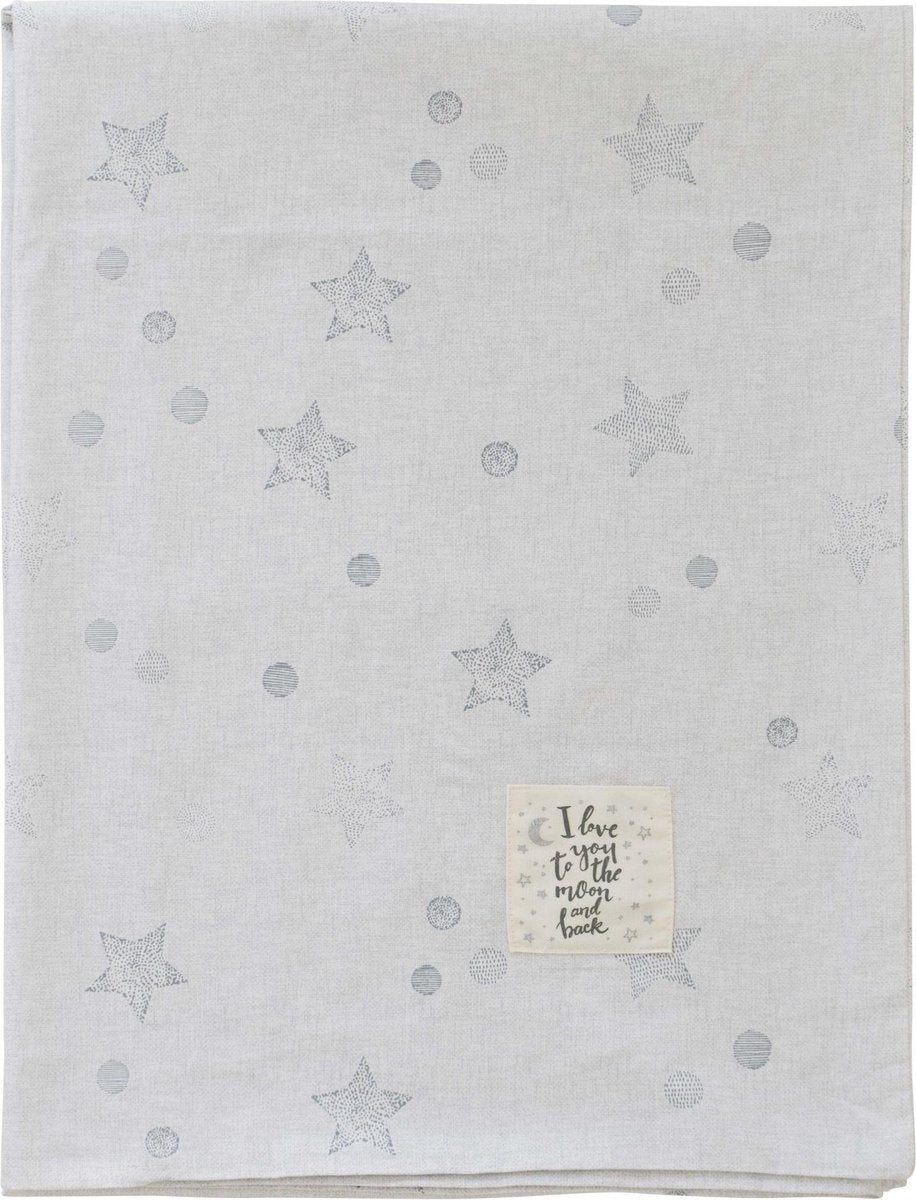 Pericles Donsovertrek Star 100 X 140 Cm Wit/grijs