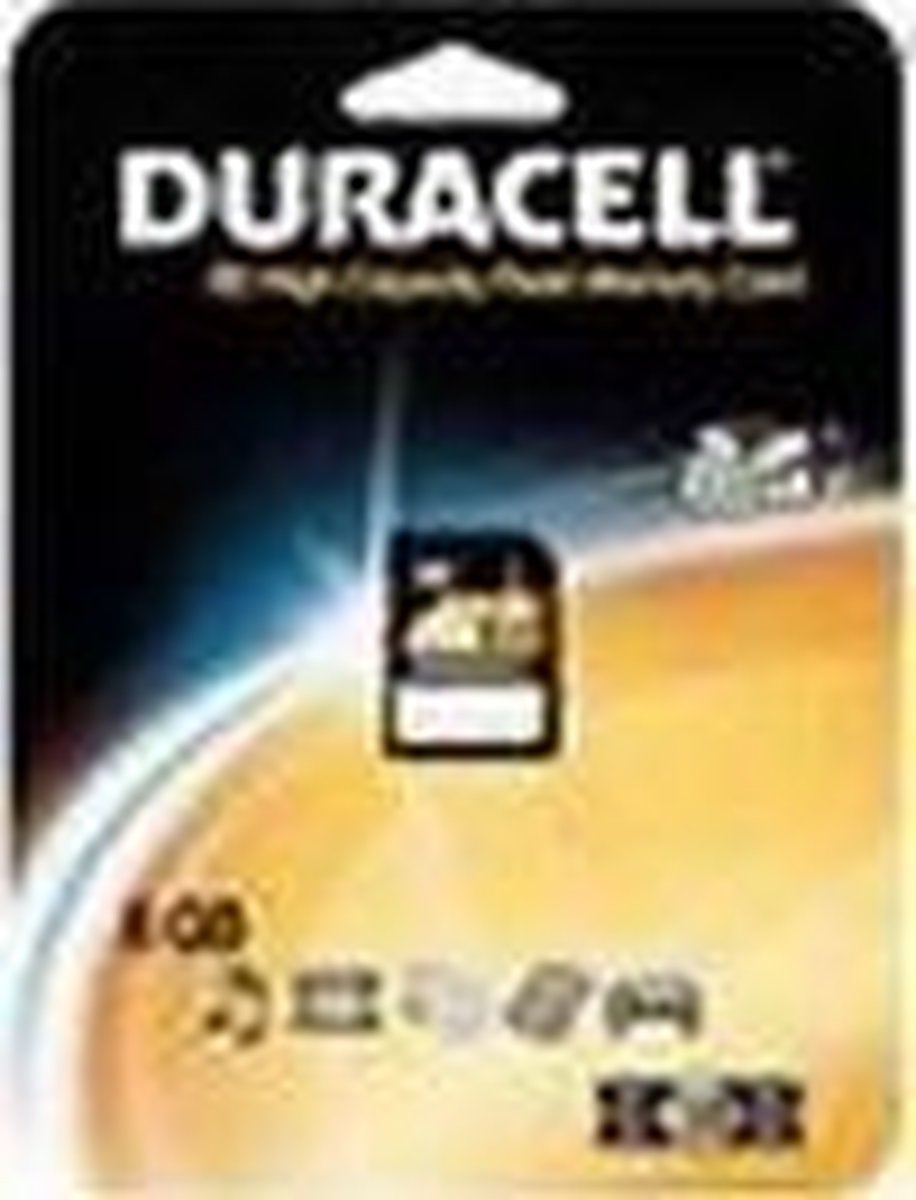 Duracell Secure Digital Card 8GB 8GB SDHC flashgeheugen