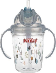 Nuby Flip-it Antilekbeker Tritan 240ml 12m+ Grijs