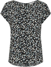b.young ByIdra SS Blouse - Black Mix