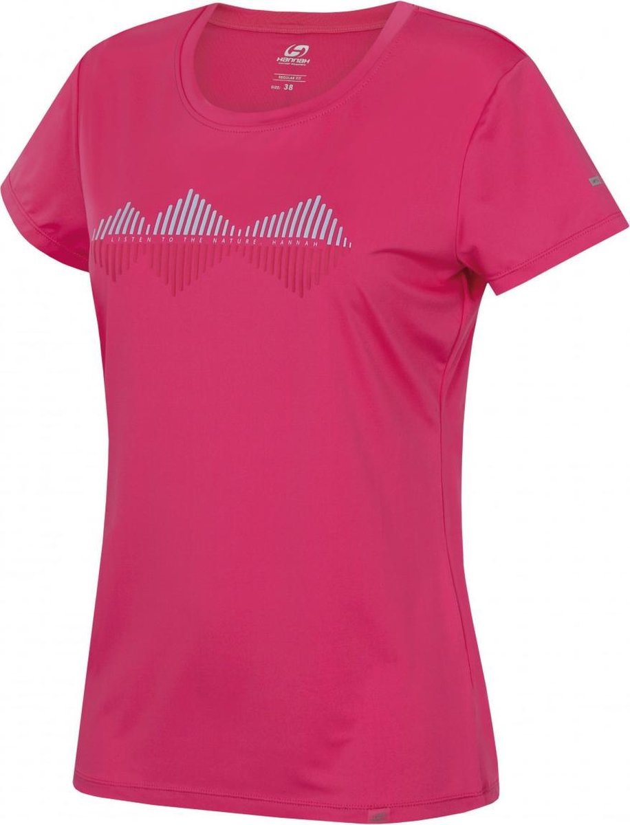 Hannah Sportshirt Saffi Dames Polyester Roze Mt 38