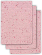 Hydrofiel washandje Mini dots blush pink (3pack)
