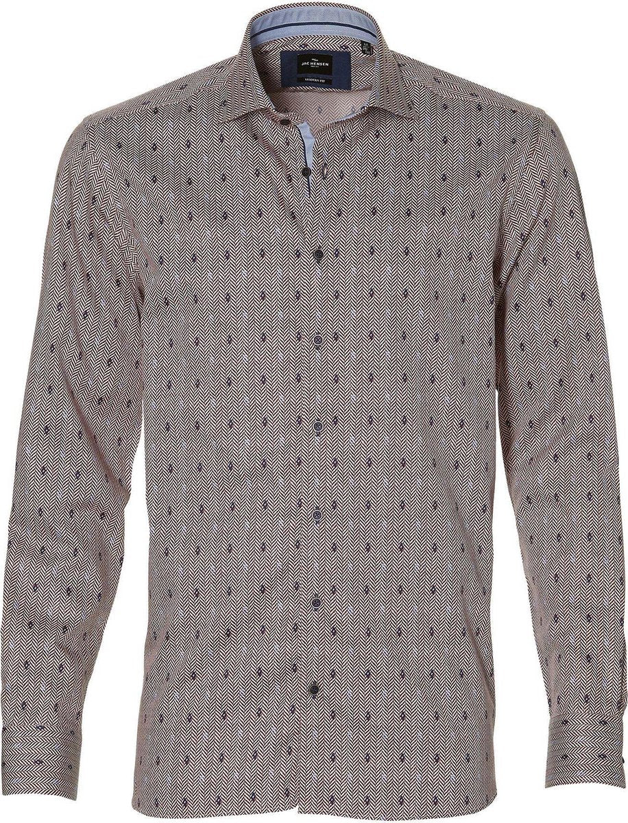 Jac Hensen Overhemd - Modern Fit - Rood - 4XL Grote Maten