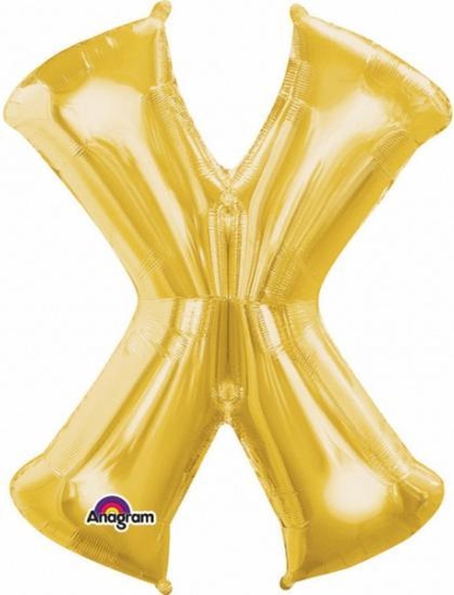 Letter X ballon goud 86 cm