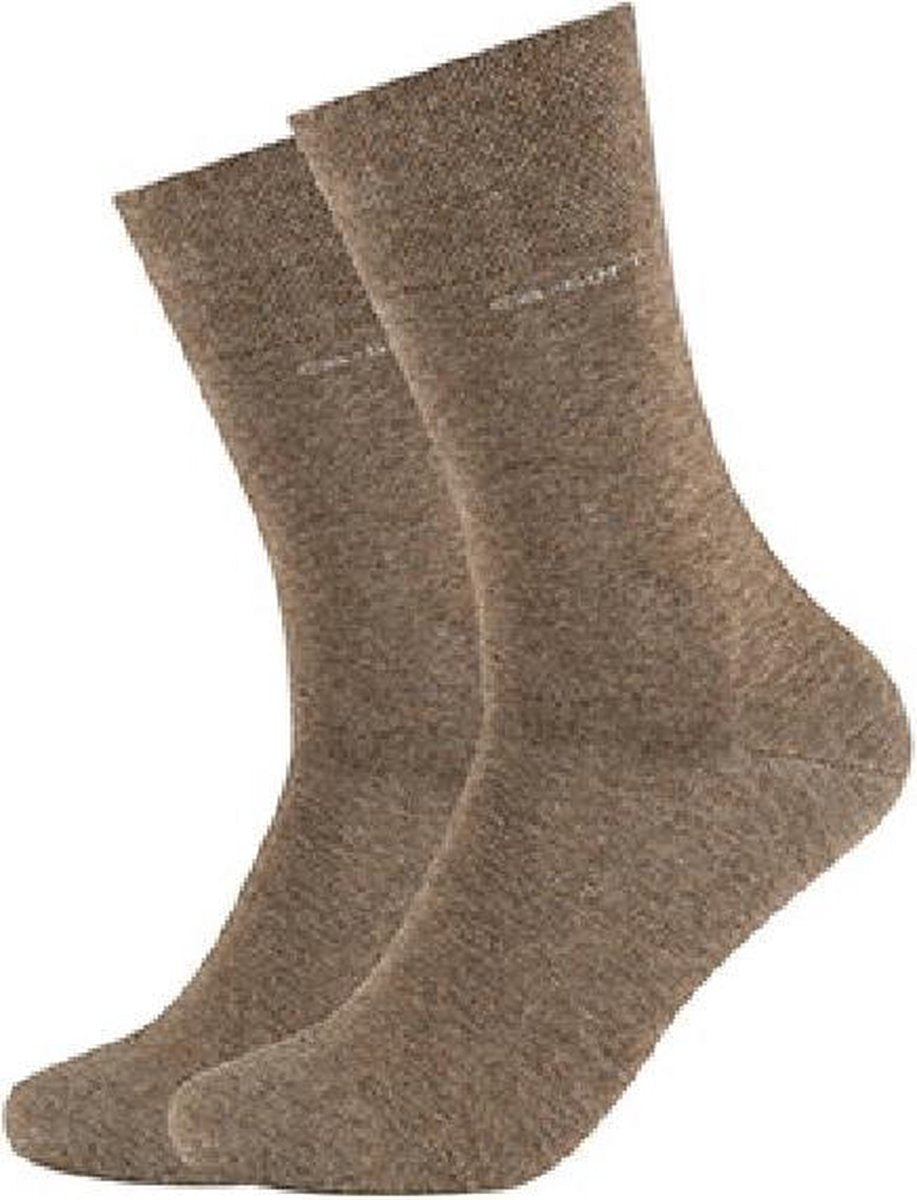Camano Ca-Soft Sokken unisex 2 PACK 39-42 Caramel mel. naadloos zonder knellende elastiek